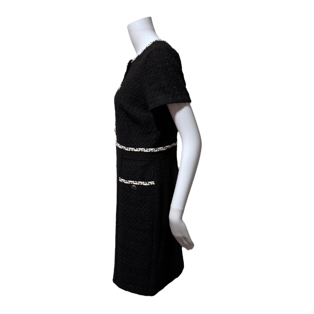 Ann Taylor Black Tweed Sheath Dress Size 8 - Picture 4 of 8